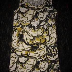 NWOT Massimo stretchy tank top black yellow white